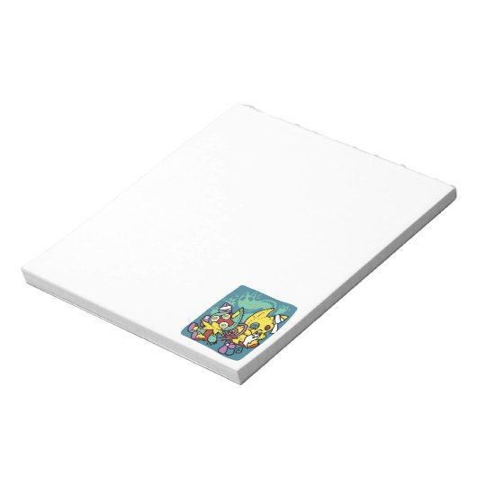 Paw-sitively Frightful | Monstrous Cats Halloween Notizblock (Rotiert)