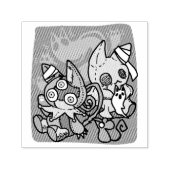 Paw-sitively Frightful | Monstrous Cats Halloween  Permastempel (Design)