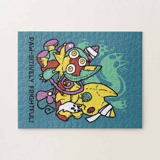 Paw-sitively Frightful | Monstrous Cats Halloween Puzzle (Horizontal)