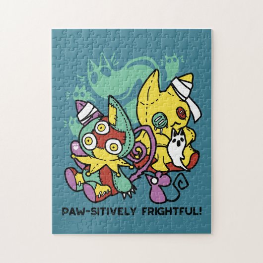 Paw-sitively Frightful | Monstrous Cats Halloween Puzzle (Vertikal)