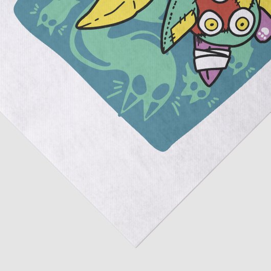 Paw-sitively Frightful | Monstrous Cats Halloween  Seidenpapier (Ausschnitt)