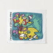 Paw-sitively Frightful | Monstrous Cats Halloween  Wandteppich (Vorderseite (Horizontal))