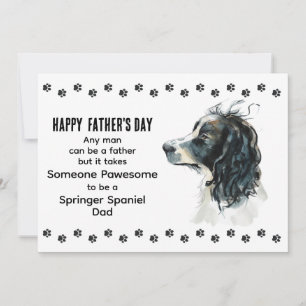 Paw-some Bester Springer Spaniel Hunde-Vater Vater Feiertagskarte