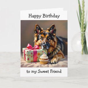 Paw-some Birthday for Friend   Schäferhund Karte