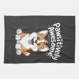 Paw-some Corgi-Geburtstags-Hundeshirt Geschirrtuch