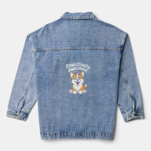 Paw-some Corgi Geburtstags-Hundeshirt Jeansjacke