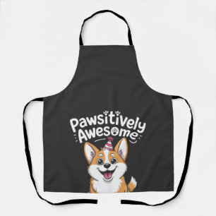 Paw-some Corgi Geburtstags-Hundeshirt Schürze
