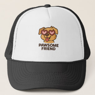 Paw-some Freund Cooler Hund mit Herzbrille Truckerkappe