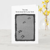 Paw Sympathy Card Karte (Gelbe Blume)