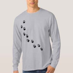 Paw Track Animal Care Mens Long Sleeve T - Shirts