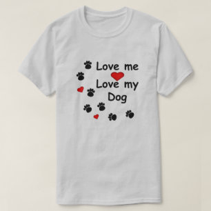 Paw Tracks Liebe Liebe Mein Hund Herz Mens Shirt