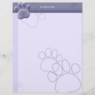 Paw Tracks Veterinary Business Letterhead 2 Briefbogen