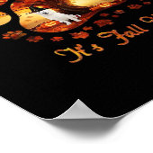 Paw Tree It's Fall Y’all White Dog Poster (Ecke)