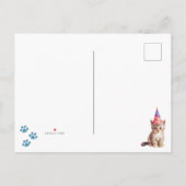 Paw-ty-Kittens-Kindergeburtstag-Party Einladungen (Rückseite)