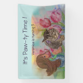 Paw-ty-Zeit Geburtstag Begrüßungsbanner Banner (Vertikal)