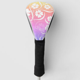 Pawaiian Flower Pattern Tropischer Hibiskus Pastel Golf Headcover