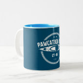 Pawcatuck River Connecticut Rhode Island Kayaking Zweifarbige Tasse (Vorderseite Links)