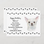 Pawesome Best Chihuahua Mama Happy Birthday Postkarte (Vorne/Hinten)