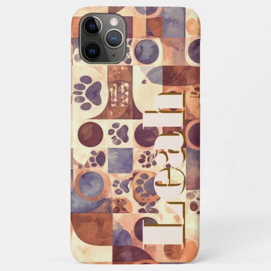 Pawesome Customizable Abstract Dog Paw Print Case-Mate iPhone Hülle (Rückseite)