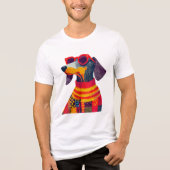 Pawfect Dackel Wienerdog Dackel Dogdad in Style Tri-Blend Shirt (Vorderseite)
