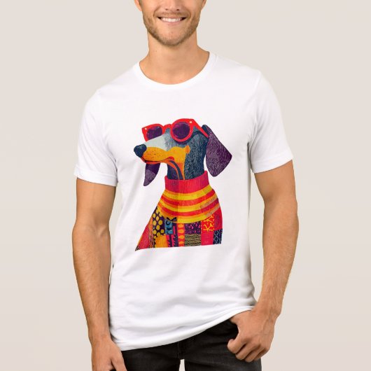Pawfect Dackel Wienerdog Dackel Dogdad in Style Tri-Blend Shirt (Vorderseite)