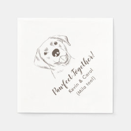 Pawfect Together Labrador Wedding Napkins Serviette