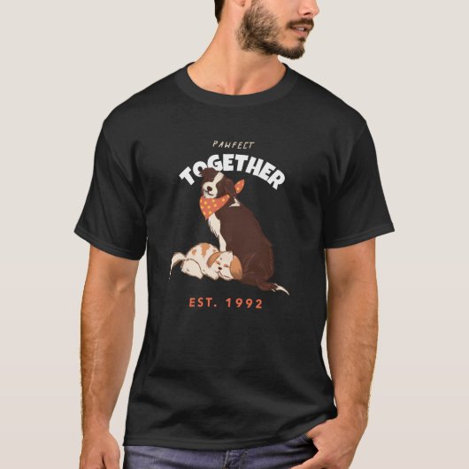 "Pawfect Together", Tag der Hunde T-Shirt (Vorderseite)