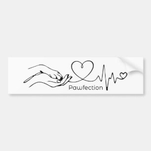 Pawfection One-Line Art – Minimalist Dog Lover Autoaufkleber