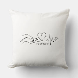 Pawfection One-Line Art – Minimalist Dog Lover Kissen