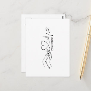 Pawfection One-Line Art – Minimalist Dog Lover Postkarte