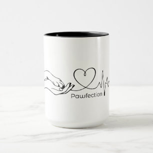 Pawfection One-Line Art – Minimalist Dog Lover Tasse