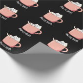 Pawfee Break Funny Cat Kaffee Pub Dark BG Geschenkpapier (Ecke)