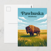 Pawhuska Oklahoma Postkarte (Vorne/Hinten)