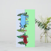 Pawl Bunnyan und Babe die Blue Ox-Karte Dankeskarte (Stehend Vorderseite)