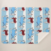 Pawl und Babe im Winter Holiday Woods Decke Sherpadecke (Vorderseite (Horizontal))