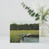Pawley Island Fishing Postcard Postkarte (Stehend Vorderseite)