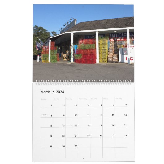 Pawley Island Large Wall Calendar Design 8 Kalender (Mär 2026)