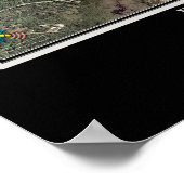 Pawley Island South Carolina Satellite Poster Kart (Ecke)