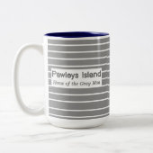 Pawleys Insel-graue Mann-Streifen Zweifarbige Tasse (Links)