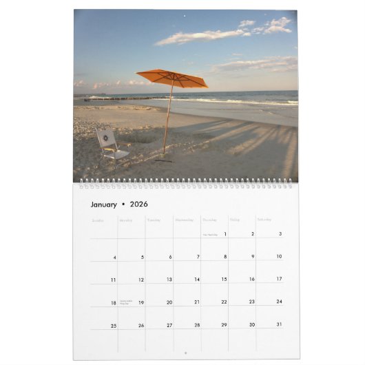Pawleys Insel-großer Wandkalender-Entwurf 2 Kalender (Jan 2026)