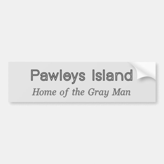 Pawleys Island Gray Man Autoaufkleber (Vorne)