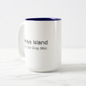 Pawleys Island Gray Man Zweifarbige Tasse (Vorderseite Links)