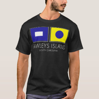Pawleys Island South Carolina, nautical Flag Graph T-Shirt