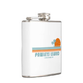 Pawleys Island South Carolina Sun Palm Trees Flachmann (Rechts)