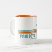 Pawleys Island South Carolina Sun Palm Trees Zweifarbige Tasse (Vorderseite Links)