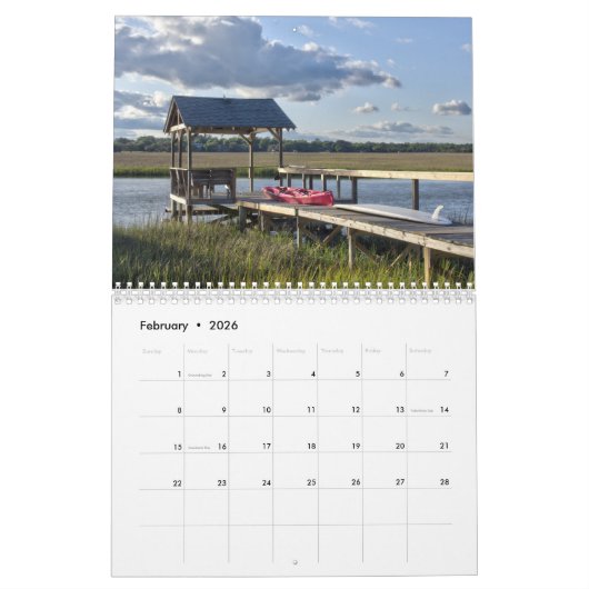 Pawleys Island Wall Calendar (Design 5) Kalender (Feb 2026)