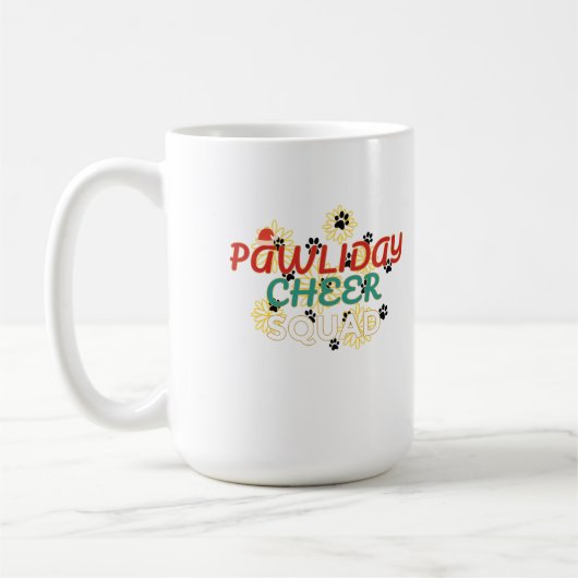 Pawliday Cheer Squad – Funny Christmas for pet lov Kaffeetasse (Links)