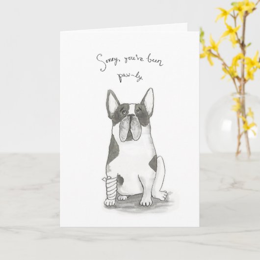 'Pawly' Hund wird gut Karte (Gelbe Blume)