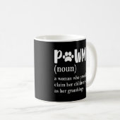 Pawma Definition Mama Oma Tante Hund liebt lange Kaffeetasse (VorderseiteRechts)