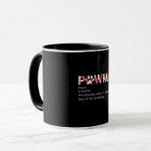 Pawma-Definition mit Blumenmuster-Druck Tasse (Vorderseite Links)